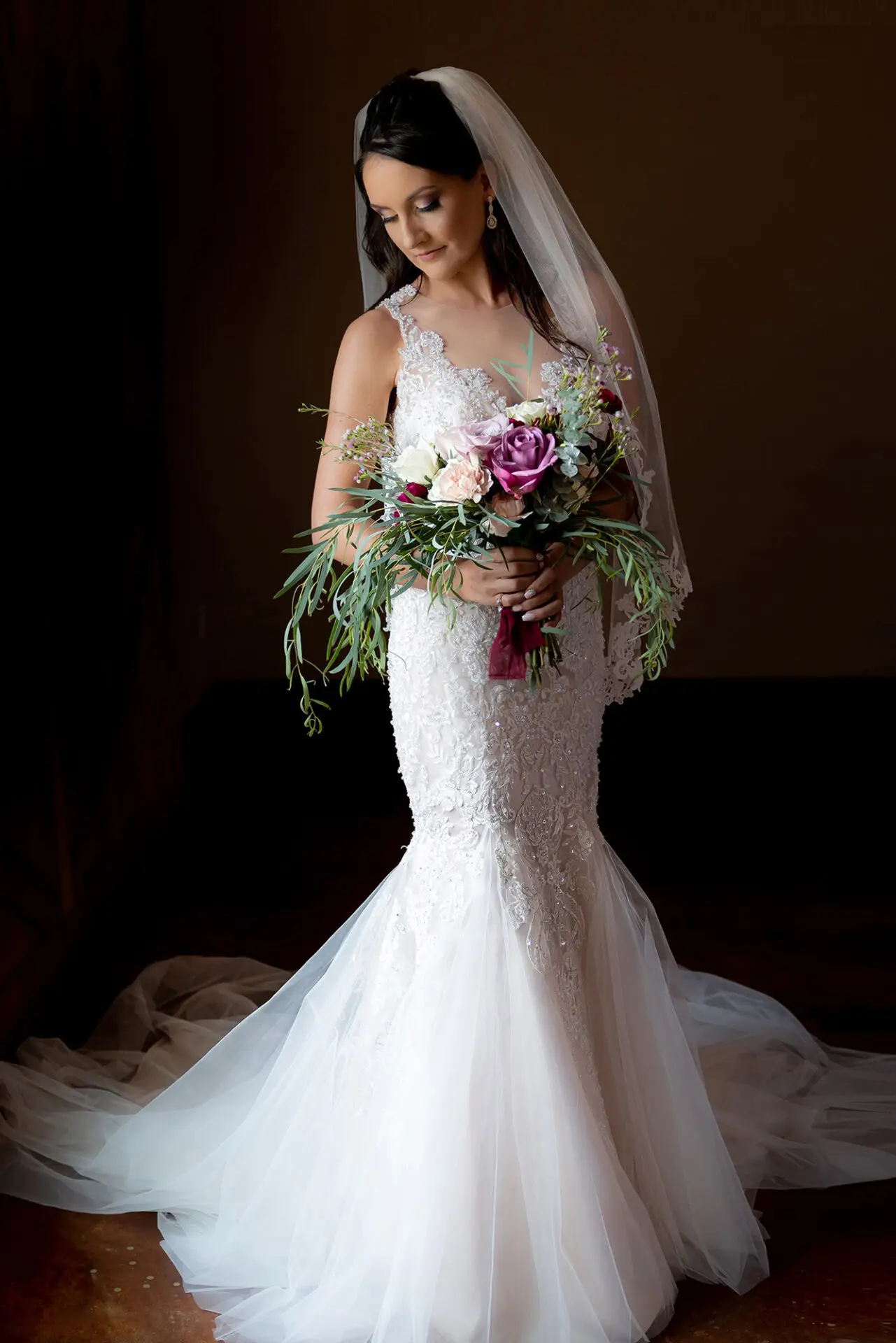 A beautiful bride’s wedding photo
