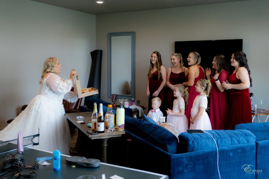 Baylee Kasen wedding party with bridesmaid